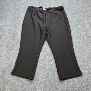 Chrome Riot Slim Stretch Cropped Side Slit Black Capris